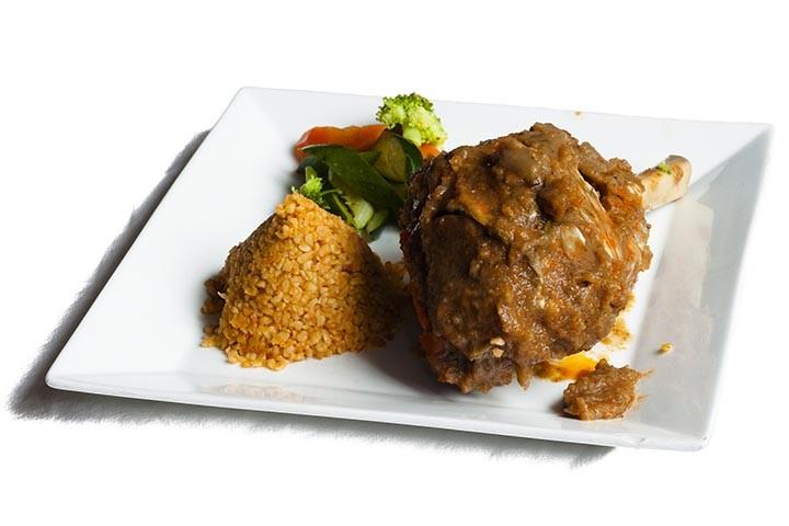 Lamb shank and eggplant - Ege