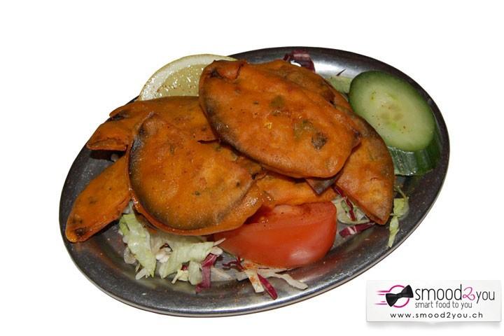 Baingan Pakora - Bombay Café