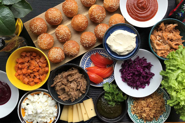 Burger tray by Street Gourmet - 4 persons - Street Gourmet