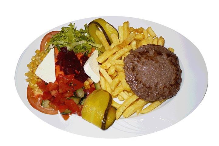 Hamburger plate - Kapris Café