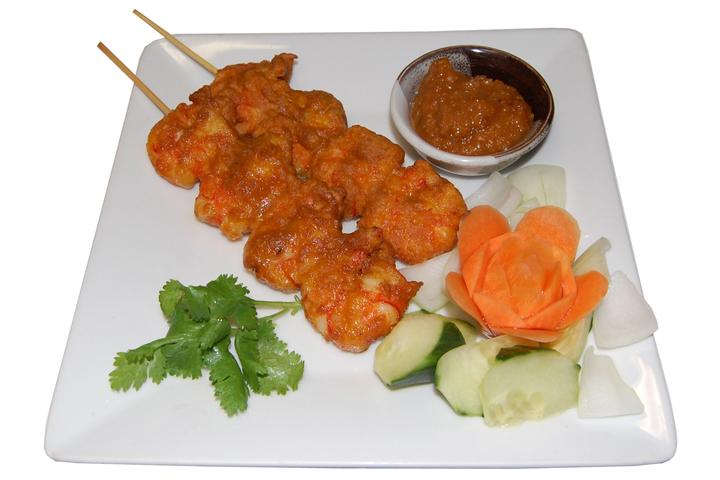 Prawns 'Satay' skewer - Jeck's place
