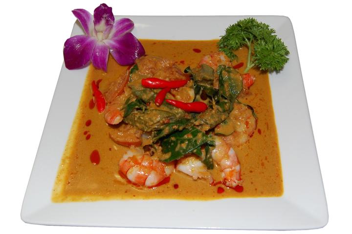 Crevettes au curry rouge malais avec okra - Jeck's place