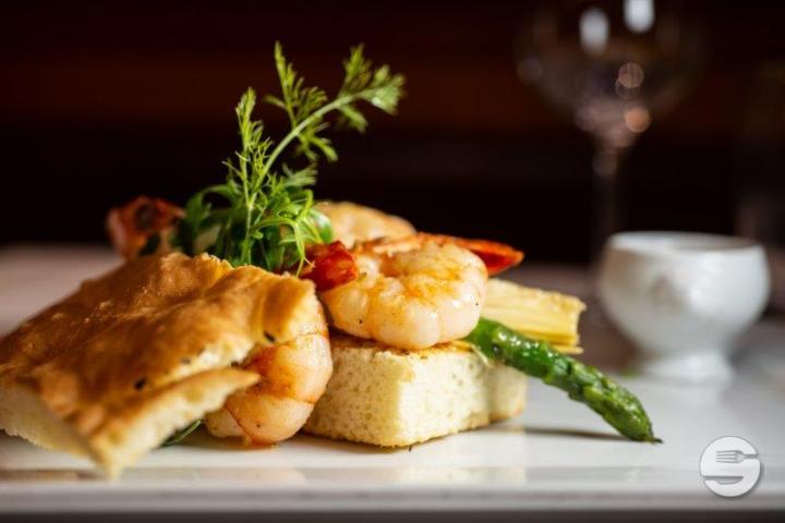 Foccacia Maison aux Grosses Crevettes - Café du Centre