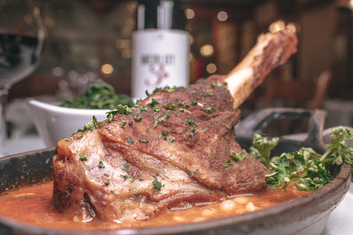 Tender Lamb Shank Cooked Slowly - Café du Centre
