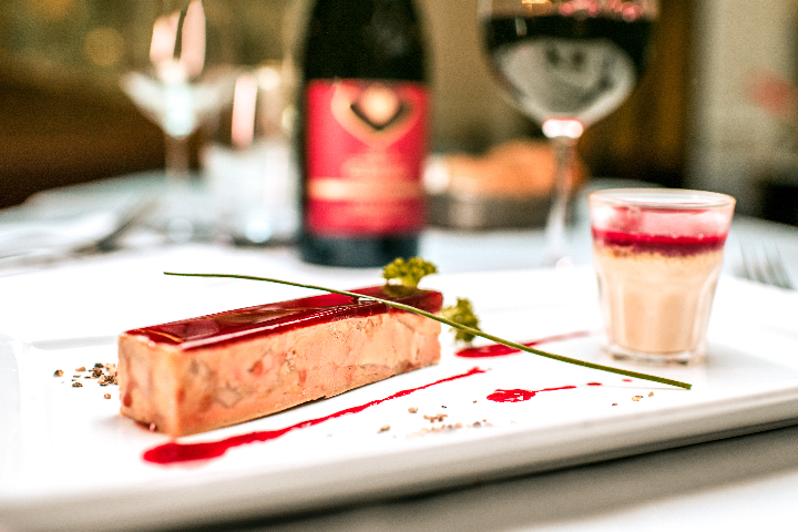 Duck Liver Terrine with Blackcurrant Jelly - Café du Centre