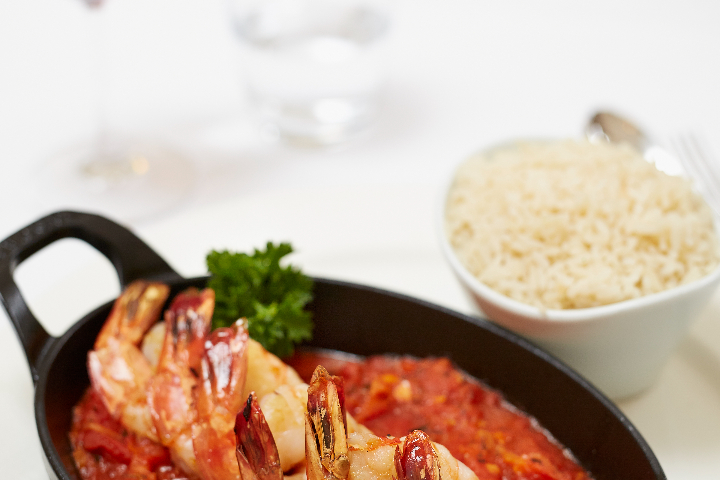 Pan Fried King Prawns - Café du Centre
