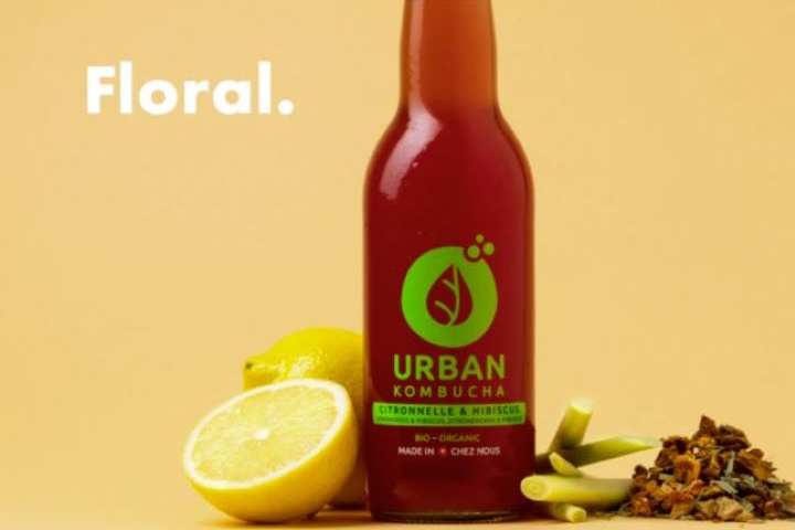 Boisson_ Urban Kombucha Thé vert - Hibiscus - Mango Deck (Rive)
