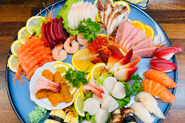 Selection of Nigiri Sushi and Sashimi - Fujiyama