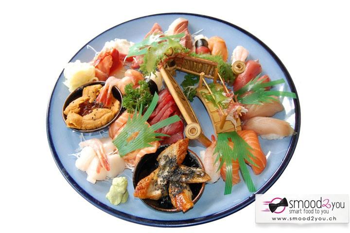 Selection of Nigiri Sushi and Sashimi - Fujiyama