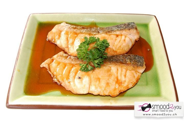 Salmon Escalope with Teriyaki Sauce - Fujiyama