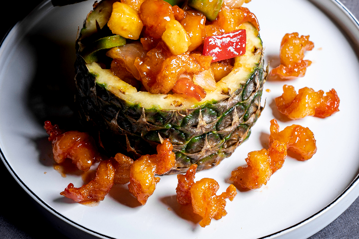 113. Fried Shrimps with Sweet & Sour Sauce - La Baguette d'Or