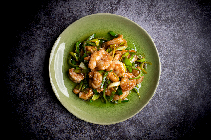 120. Sautéed Garlic Shrimps - La Baguette d'Or
