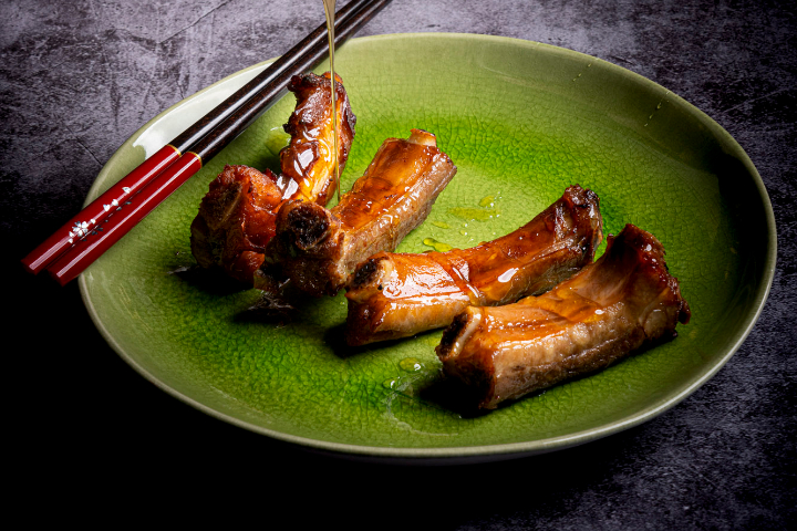 B7. Honey Glazed Pork Ribs - La Baguette d'Or