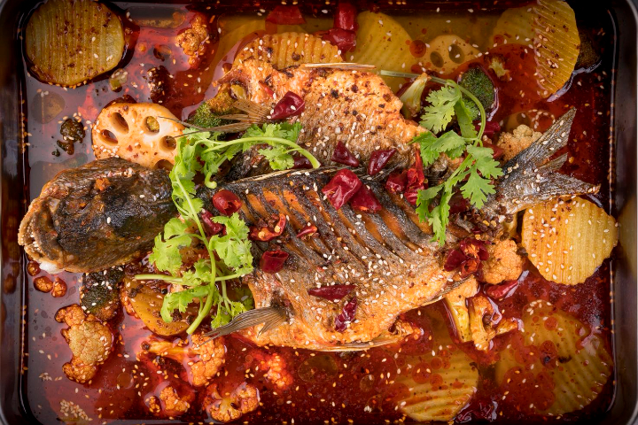 P1. Sichuan grilled marinade fish - La Baguette d'Or