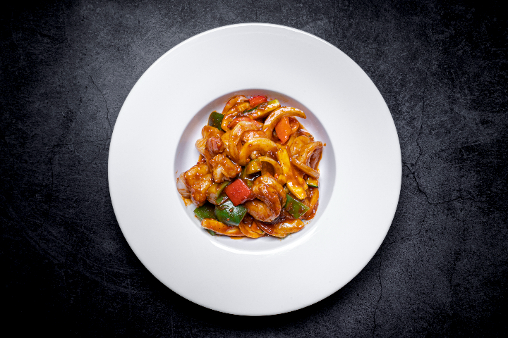 118. Shrimps stri fried with satay sauce - La Baguette d'Or