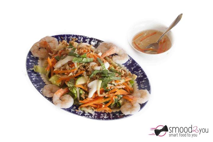 Salade de fruits de mer aux 4 légumes - Delta du Mekong