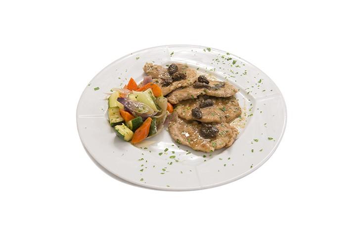 Escalope de noix de veau aux morilles - Restaurant Gnutti