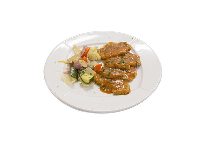 Escalope de noix de veau pizzaiola - Restaurant Gnutti