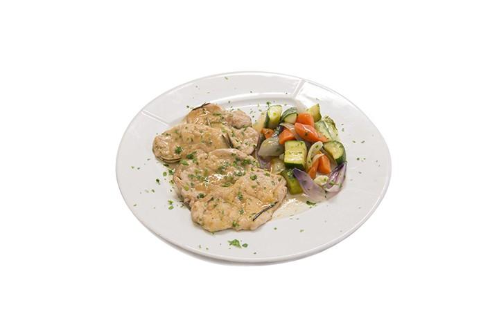Escalope de noix de veau au vin blanc - Restaurant Gnutti