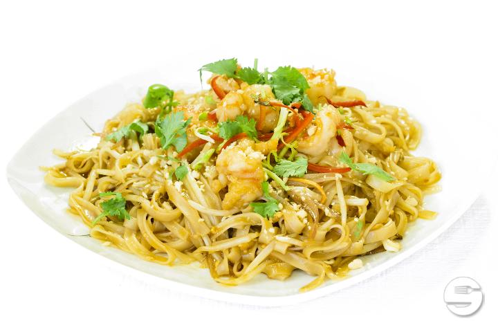 A12. Rice noodles, Thai Shrimp - Jia Wei
