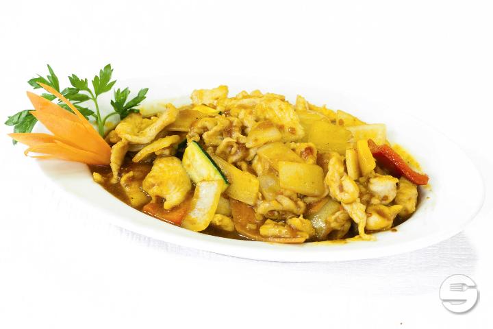 B06. Sauteed chicken with Sichuan sauce - Jia Wei