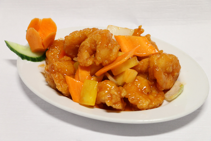 B38. Shrimps with Sweet and Sour Sauce - Jia Wei