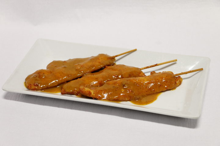 24. Chicken Skewers with Satay Sauce - Jia Wei