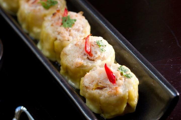 Steamed chicken and crab dumplings - Thaï