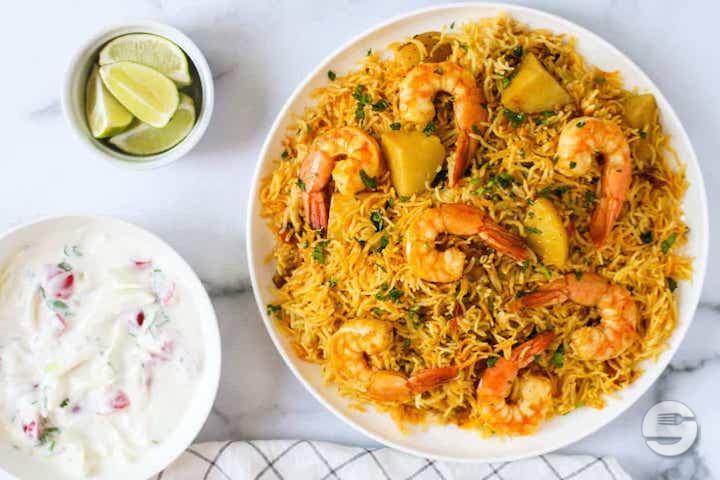 Crevettes Biryani - Indian Zayeka