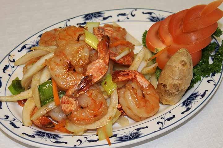 714. Crevettes au Gingembre et Poireaux - Chanaan