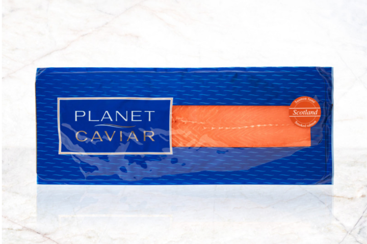Pre-sliced smoked salmon from Scotland