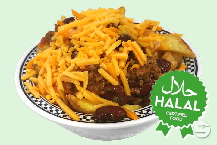 Halal Chili Cheese Fries - American Dream Diner Hamburger