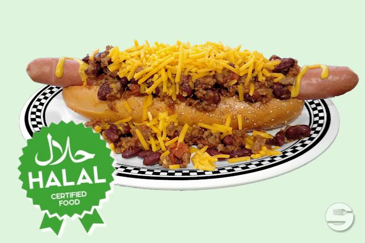 Halal Chili Dog - American Dream Diner Hamburger