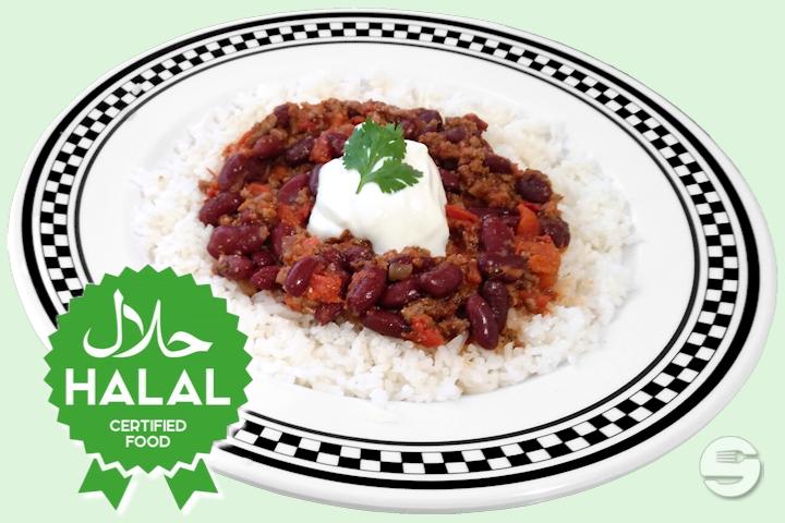 Halal Chili Con Carne Plate - American Dream Diner Hamburger