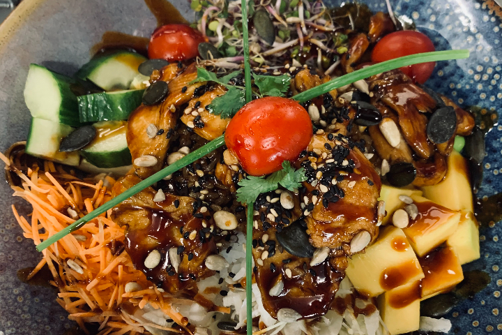 Poke Bowl poulet teriyaki - Le Duo Thai & Sushi