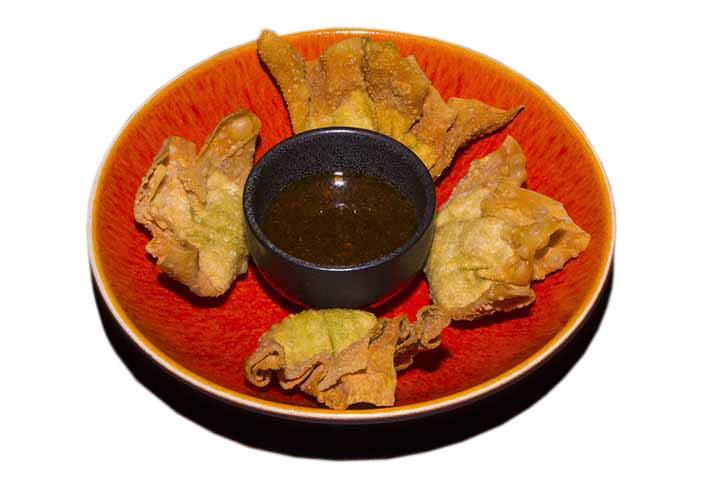 Fried basilic and chicken dumpling - Jeab *