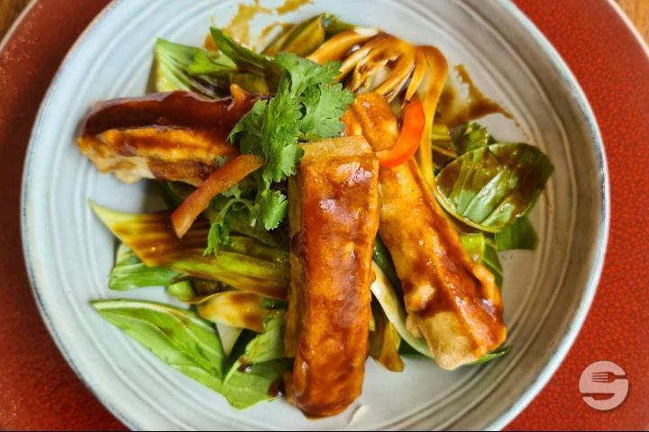 Crispy Tofu & Bok Choy - Jeab Fine Cuisine Thaï