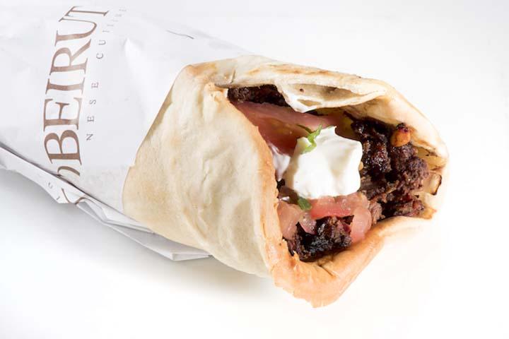Lahmé bel ajin (sandwich) - Obeirut Lebanese Cuisine