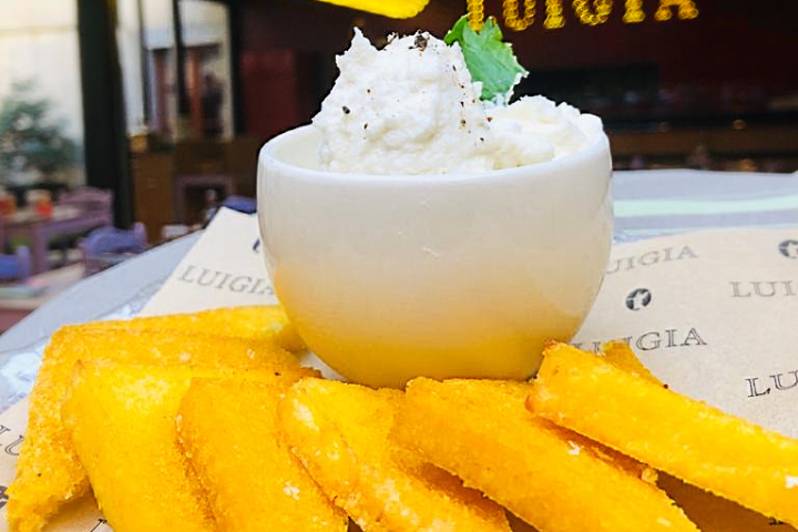 Baccalà mantecato con polenta fritta - Luigia - Rive Droite