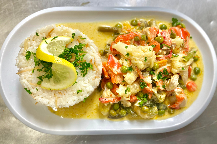Emincé de poulet - riz vermicelle - Yasmine Traiteur