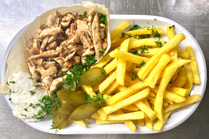 assiettes shawarma poulet - Yasmine Traiteur