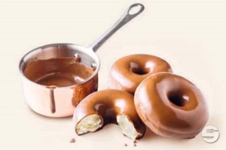 Donut with milky chocolate - The Hot Dog Faktory