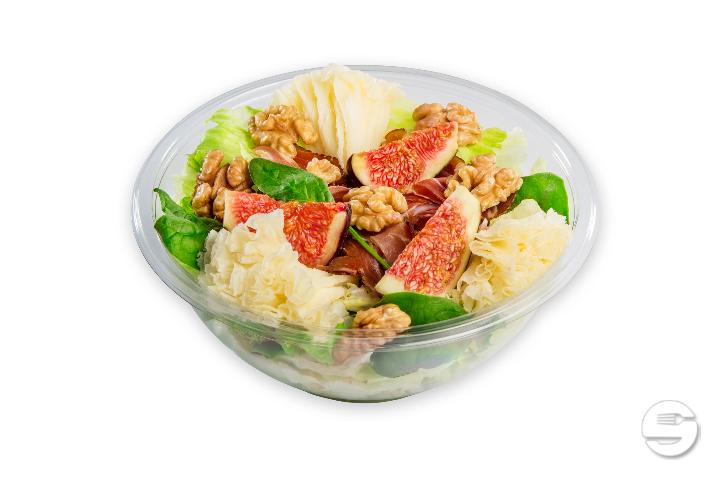 Salad with fig, ham and "tête de moine" cheese - Pouly - Mail