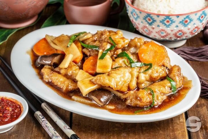 90. Poisson aux Champignons et Pousses de Bamboo - Hungky