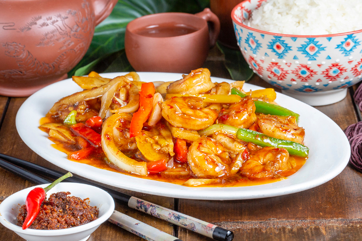 211. Crevettes à la Satay - Hungky