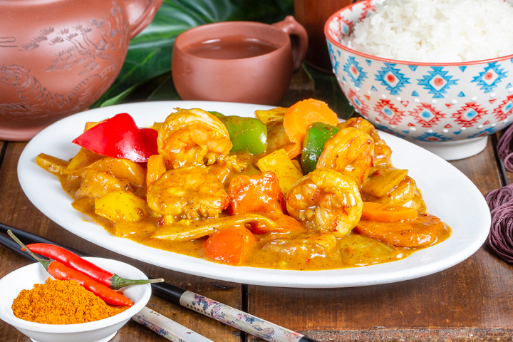 218. Crevettes au Curry - Hungky