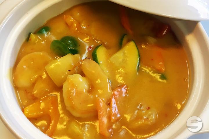 Crevettes aux Trois Saveurs - Bambou