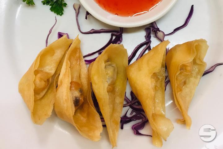 Raviolis frits aux crevettes - Bambou