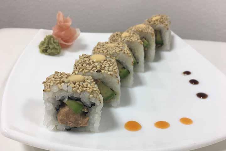 Cooked tuna & avocado 6 pieces - Crazy Fish
