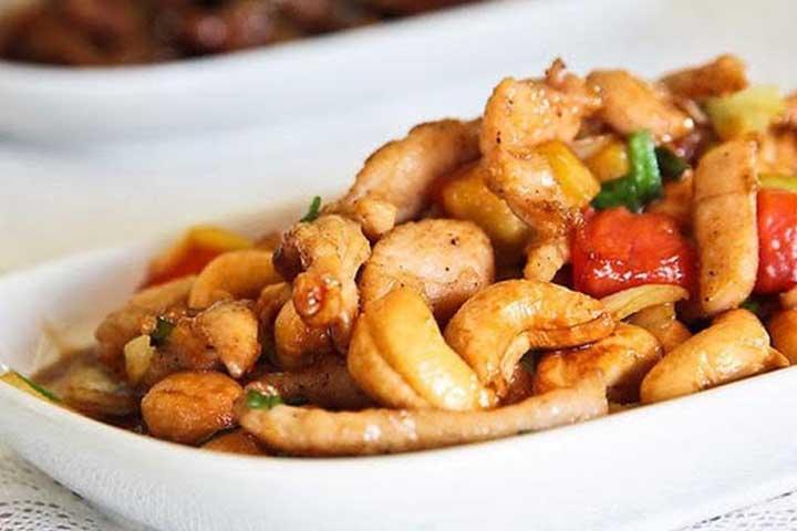 Poulet noix de Cajou / with white rice - Crazy Fish